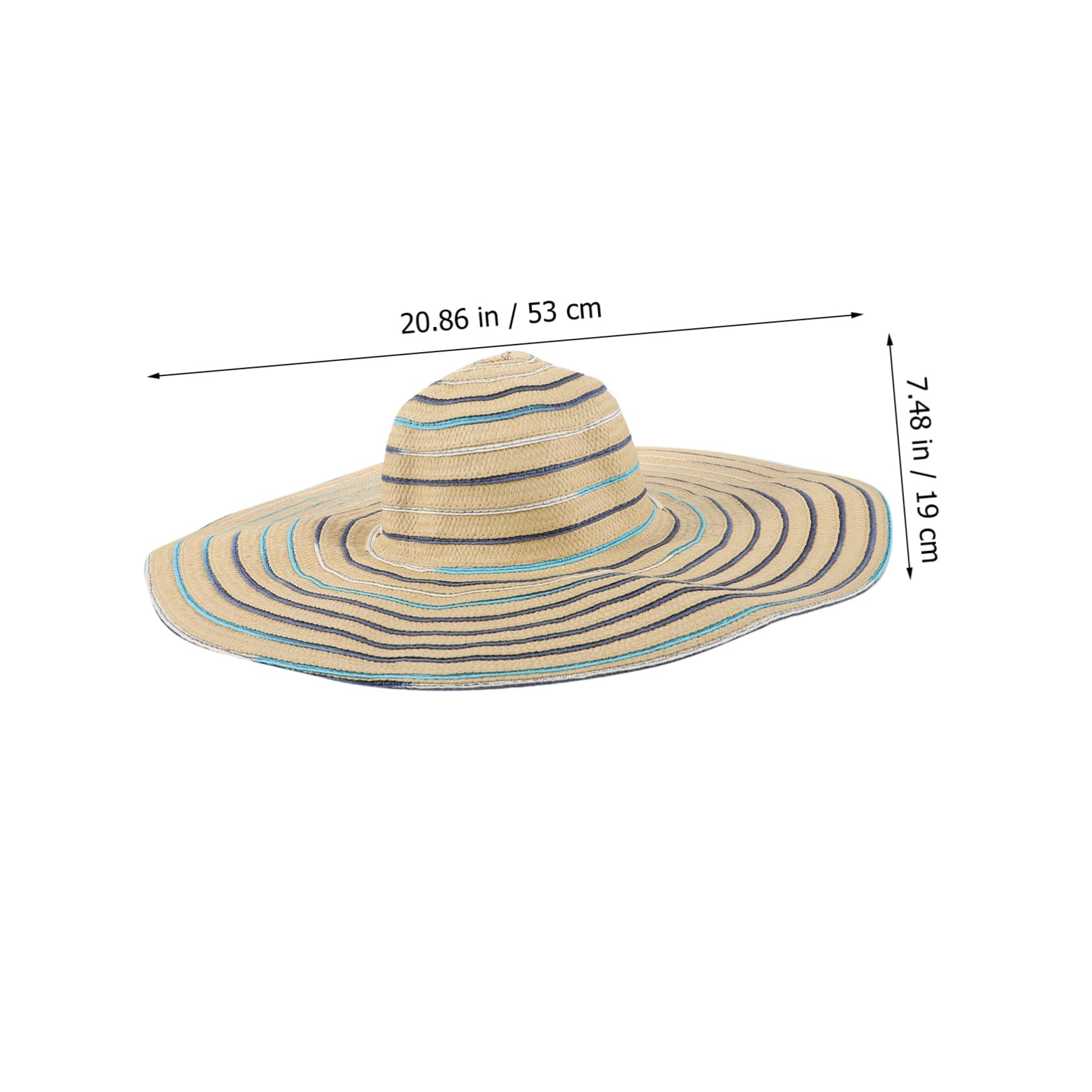 minkissy Chapeau Pare-Soleil Pliable à Large Bord en Paille pour Femme