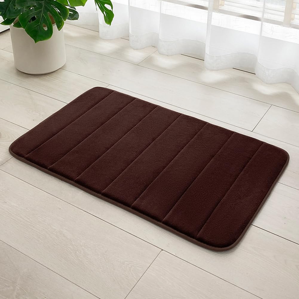 Extra Soft Absorbent Microfiber Bathmat,Non Slip Fluffy Rugs,Washable Bath Rugs,Bathroom Rug Absorbent for Your Bath,Shower or Toilet (coffee,50 * 80)