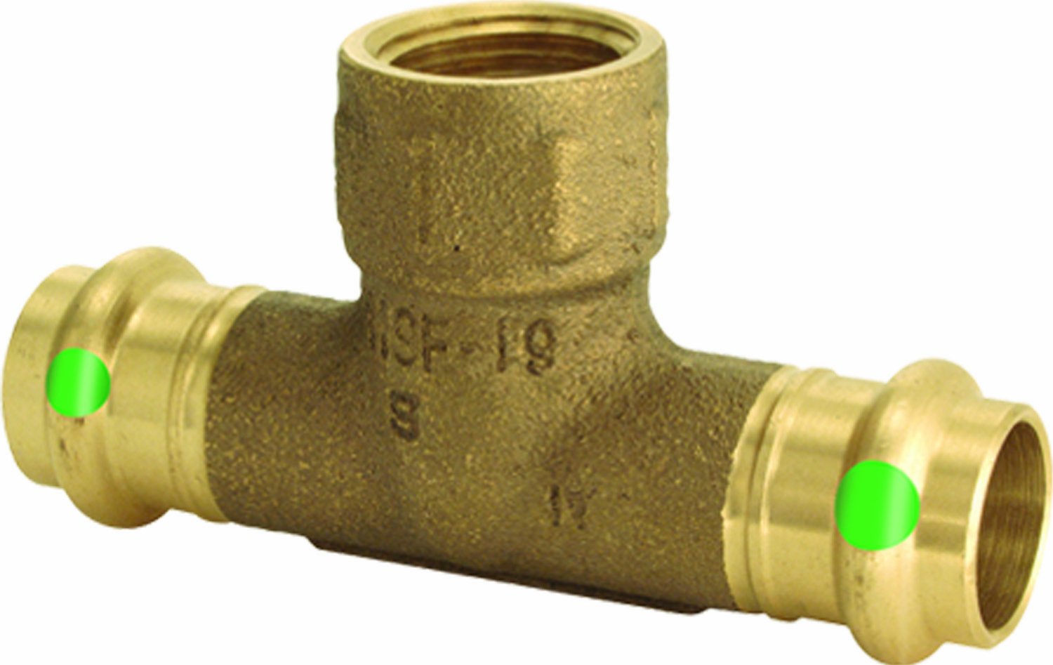 Tee Bronze Viega ProPress 1-1/2 x 1/2 P x P x Femelle NPT pour raccordement cuivre fiable