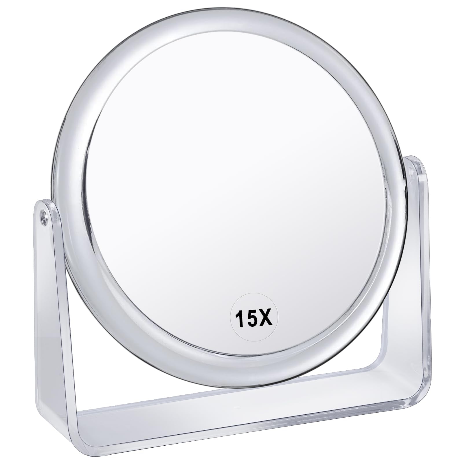 Vanity Mirror Makeup Mirror,1X/15X Magnification Double Sided Magnifying Mirror,360 Degree Swivel Desk Mirror,Portable Table Counter top Mirror for Bathroom Shaving Mirror,Gift for Women-image-45