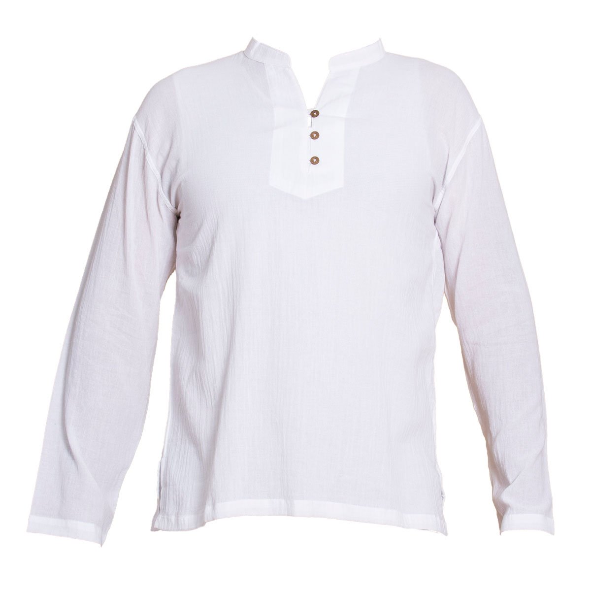 Panasiam Men's 3Button White Shirt, 'K', 3Button, White, Xxl, Longsleeve