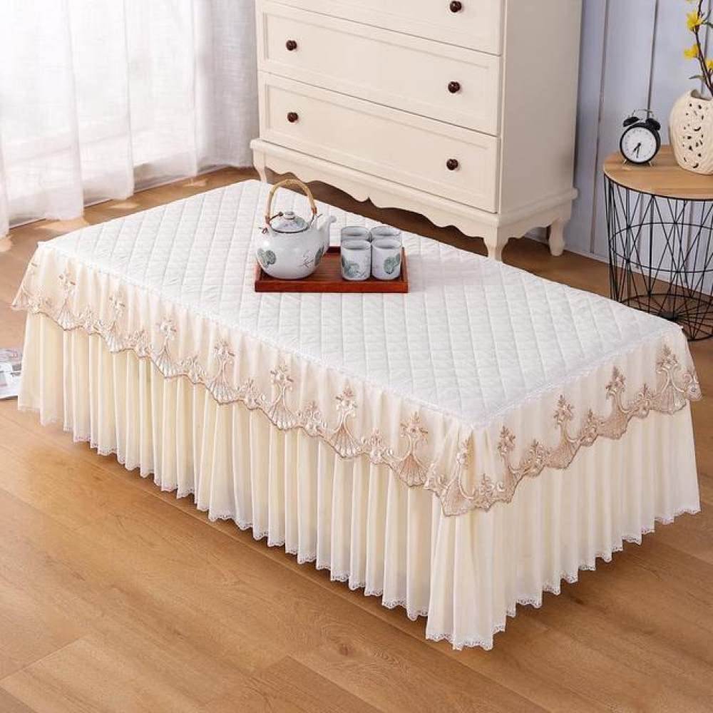 Nappe anti-poussière lavable en tissu à carreaux pour table rectangulaire
