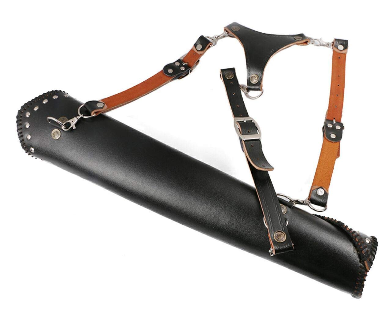 Faretra In Vera Pelle Per Frecce - Design Posteriore Regolabile, Per Arcieri E Caccia - Foto 10