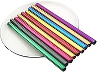 Vista 5 de Gugrida Pajitas de metal de acero inoxidable de 8.5 pulgadas, reutilizables, juego de 3 popotes – Cepillo de limpieza de color ultra largo