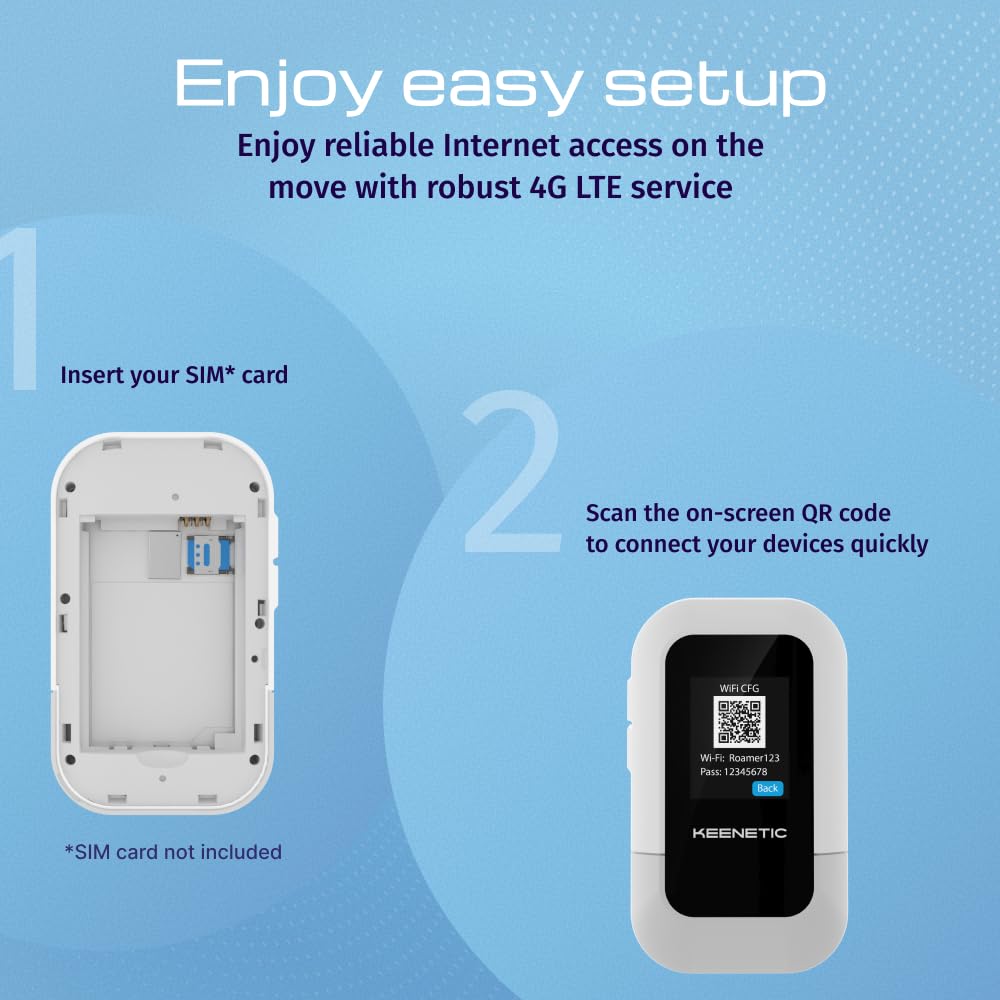 Modem Keenetic KN-5110-01-EU Mobiler 4G-Hotspot mit Wi-Fi 6