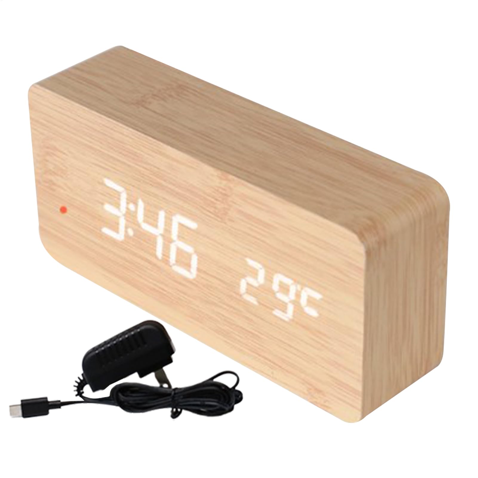 Horloge LED numérique en bois pour sublimer la décoration de votre chambre