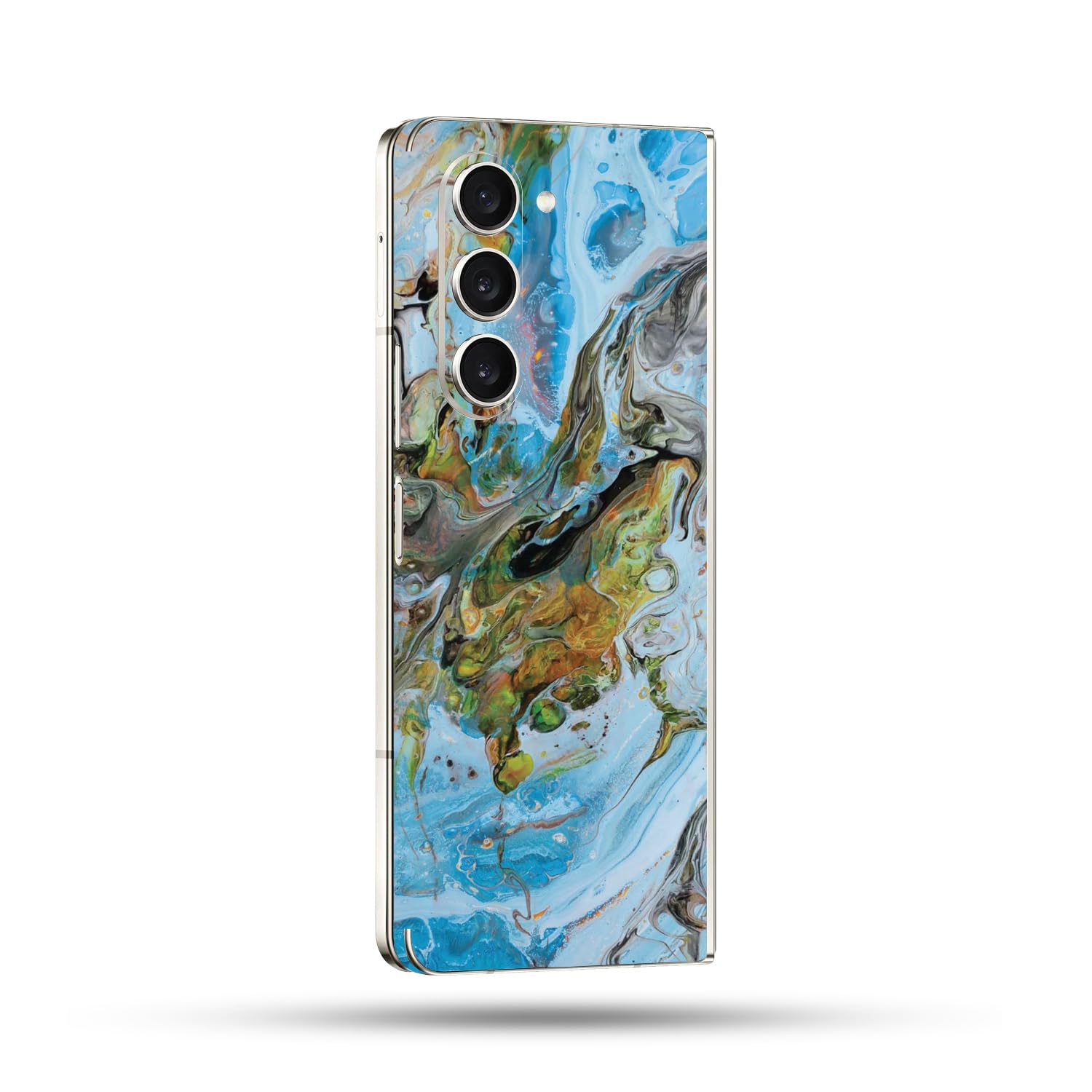 MightySkins Skin Compatible with Samsung Galaxy Z Fold 5 Full Wrap - Island Swirl | Protective, Durable, and Unique Vinyl Decal wrap Cover | Easy to Apply, Remove, and Change Styles | Made in The USA