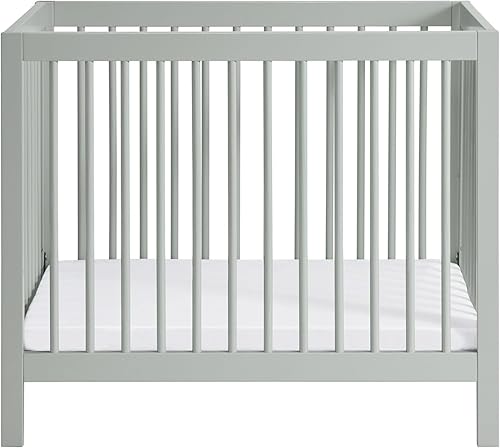 Miniatura 8 de Oxford Baby Essentials Island Mini cuna convertible 4 en 1 con husillos redondos, color blanco