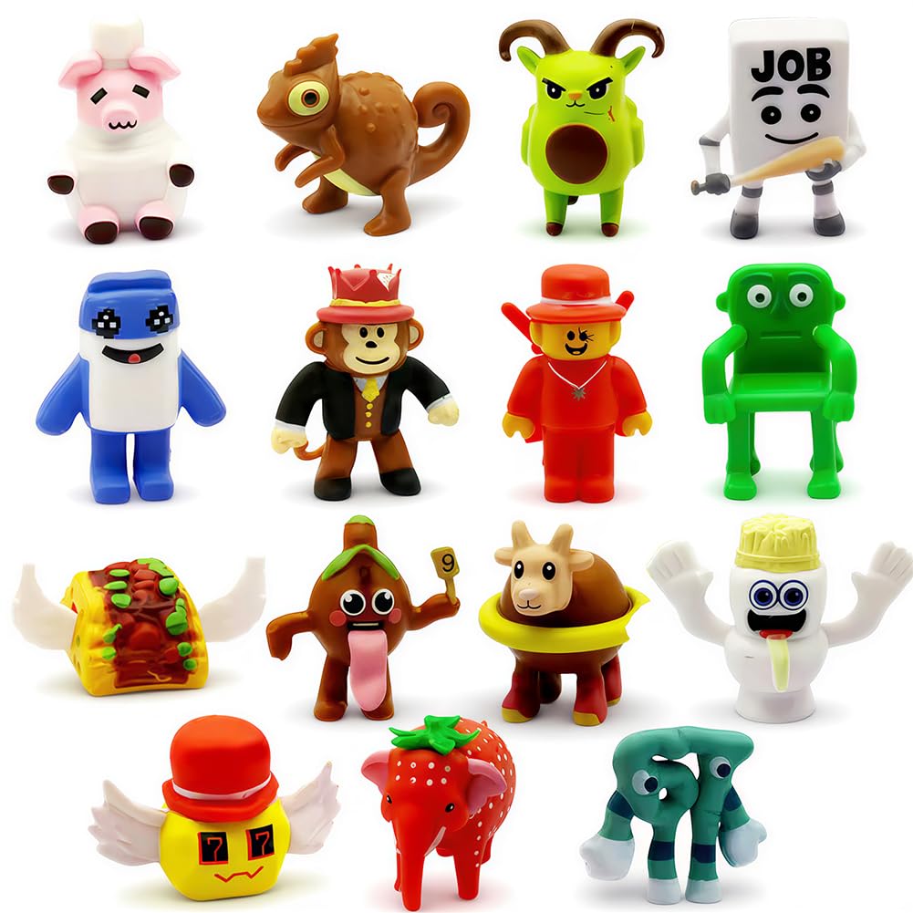 Kouipoie MINI 2.2IN Steal A Brainrot Action Figures Set,Cute Collectible Toys for Fans,Premium ABS Movable Figures,Fun Desk Decor & Stocking Fillers,Ideal Birthday,Christmas & Party Gifts.(15PCS)