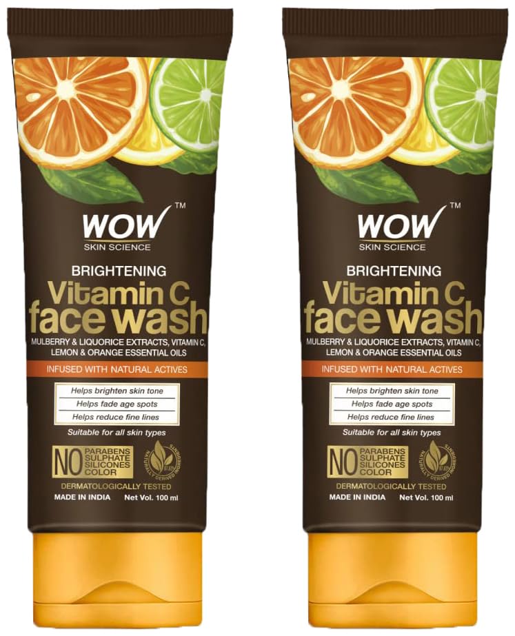 WOW Skin Science Brightening Vitamin C Face Wash | All Skin Types | Glowing Bright Skin | Refreshing | Paraben & Sulphates Free | Face Wash for Women & Men | 100 ml (Pack of 2)-image-32