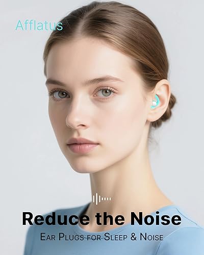Miniatura 2 de Afflatus Tapones para los oídos para dormir con cancelación de ruido, 2 pares (S+L), cómodos tapones para los oídos reutilizables con reducción de