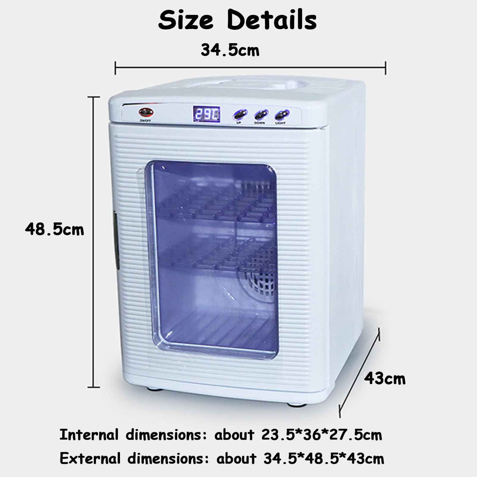 Incubatrice per rettili, incubatrice scientifica da Laboratorio, incubatrice Automatica, Raffreddamento e Riscaldamento da 5°C a 60°C, incubatoio per la Riproduzione di Uova di rettili,White