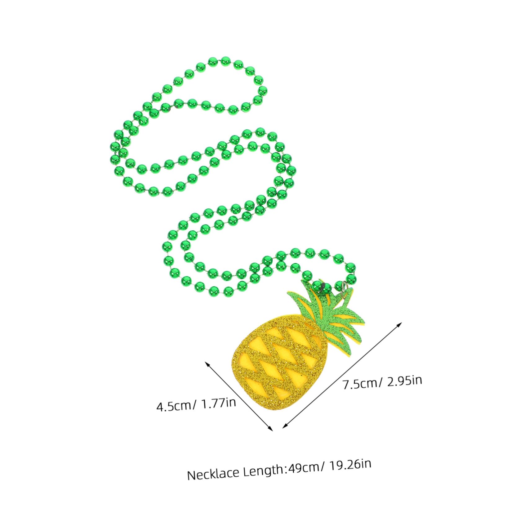 PRETYZOOM Summer Hawaiian Party Necklace 6pcs Pineapple Charm Tropical Luau Decor Birthday Supplies Classroom Reward