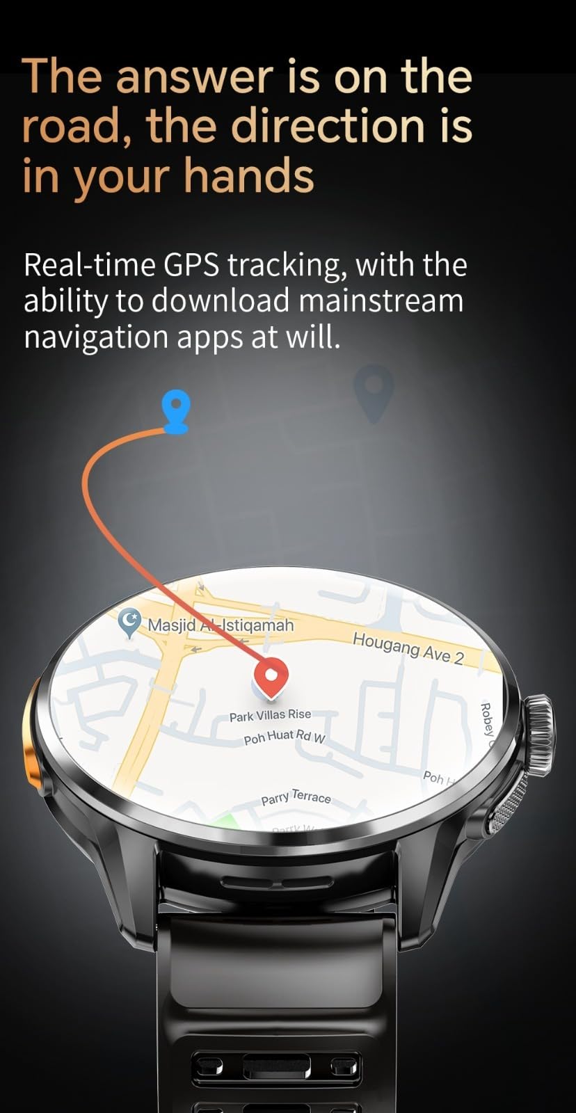 Reloj inteligente con SIM 4G para hombre - Pantalla redonda de 1,39 pulgadas, cámara doble, función NFC, impermeable IP67, gran regalo