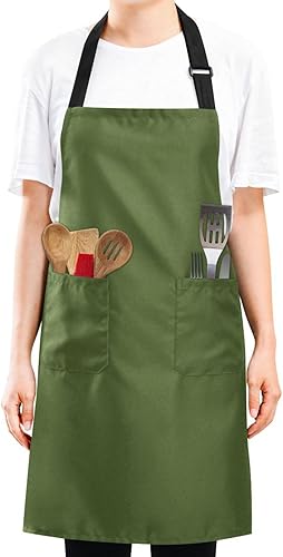 Miniatura 9 de RPLIFE Ethnic Mandala - Delantal de peluquero para hombre, delantal de chef para hombre con bolsillos, delantal de chef impermeable, delantales para