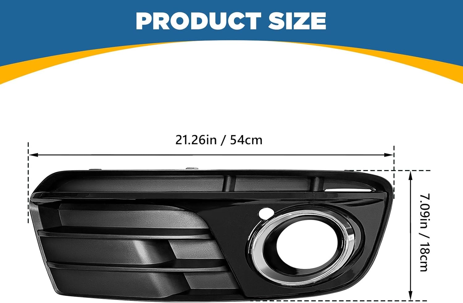 TOPUS Pair Fog Light Covers for Audi Q5 MK1 2013-2017 Front Bumper Lower Grill Grille Bezel Insert Driver and Passenger Side Replace 8R0807682JBJI 8R0807681MBJI AD8222133 AD8222134 AU1038123 AU1039123 - Image 3