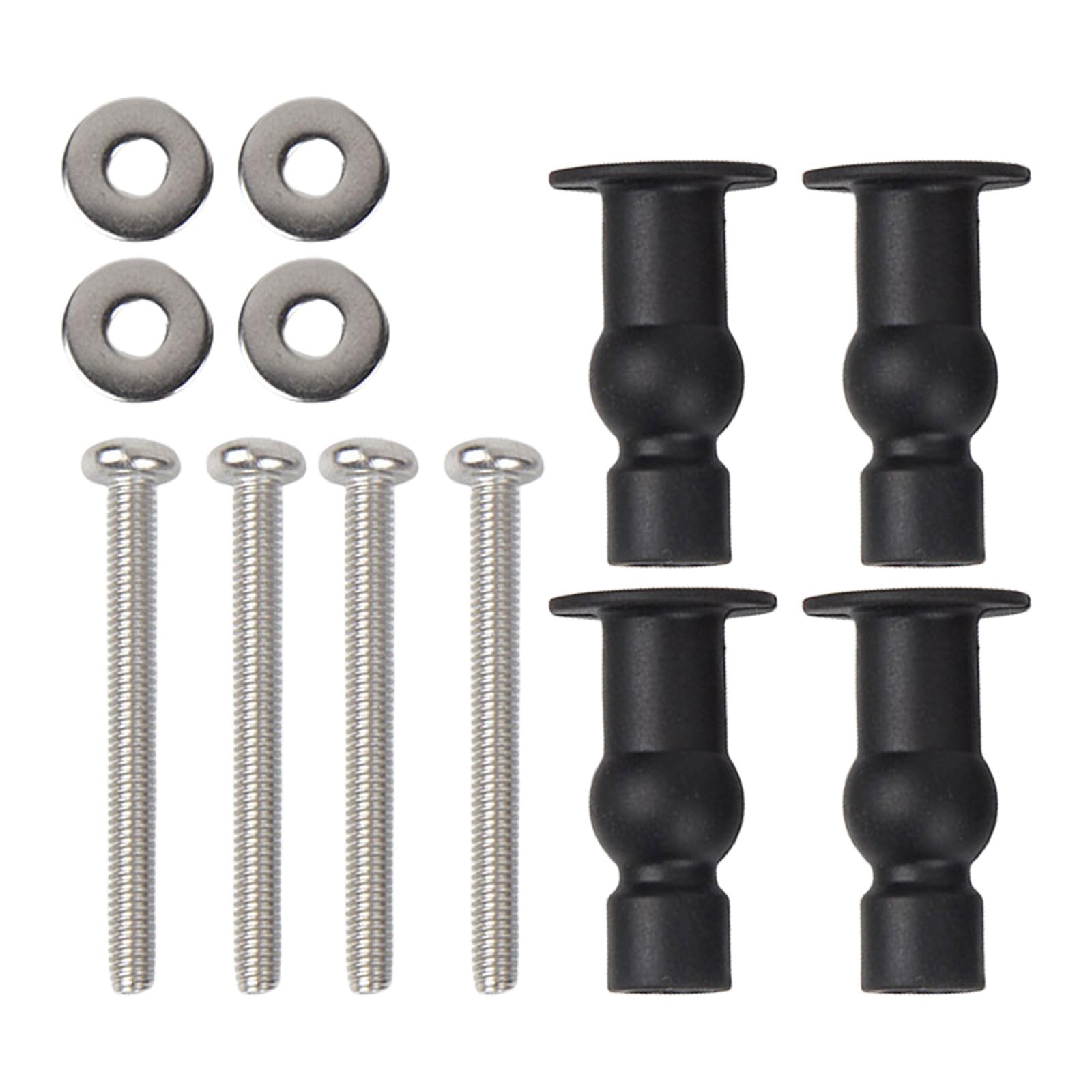 4Pcs Toilet Seats Hinge Bolts Screws Expanding Rubber Top Fixings Screw Fixings for Toilet Seats Top Tightening Nut Hardware Expanding Rubber Screw