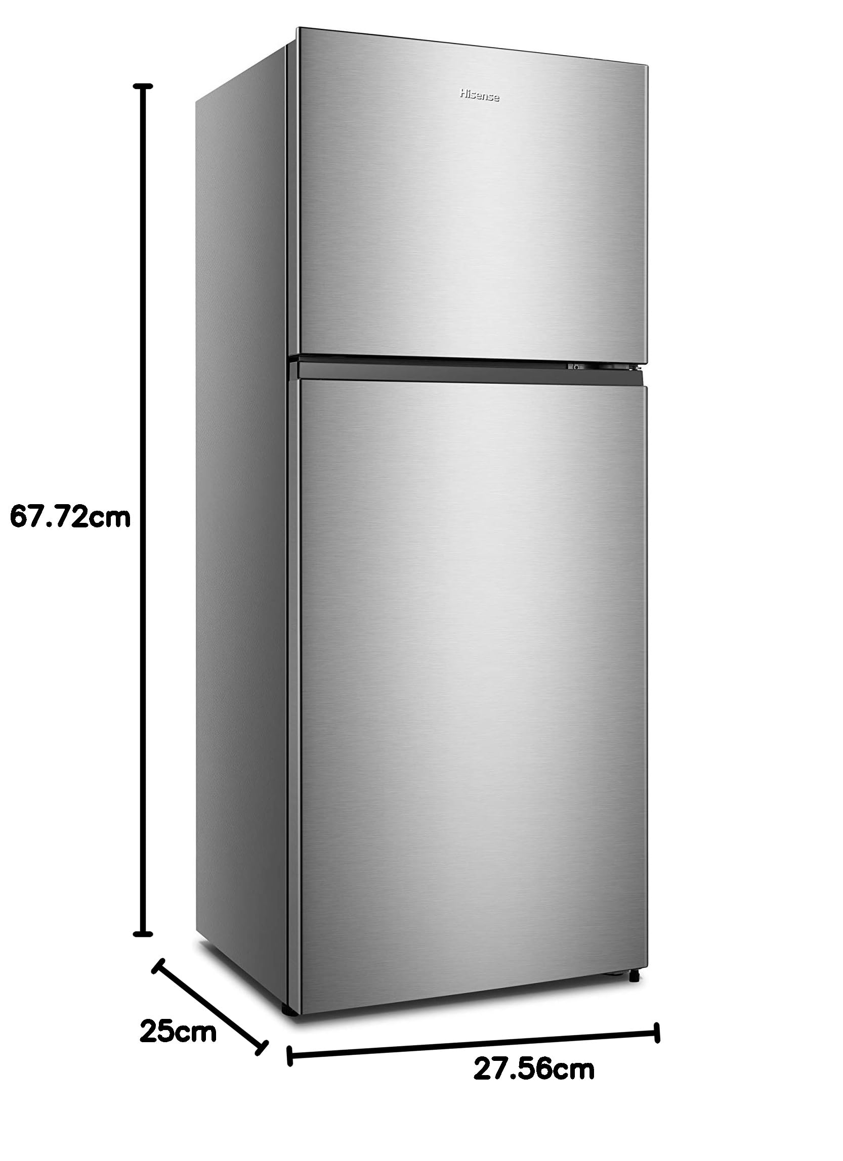 Hisense RT488N4DC2 - Nevera doble puerta de libre instalación Total No Frost, sistema de ventilación Multi Air Flow, anchura 70 cm, color inoxidable, capacidad neta 375 L