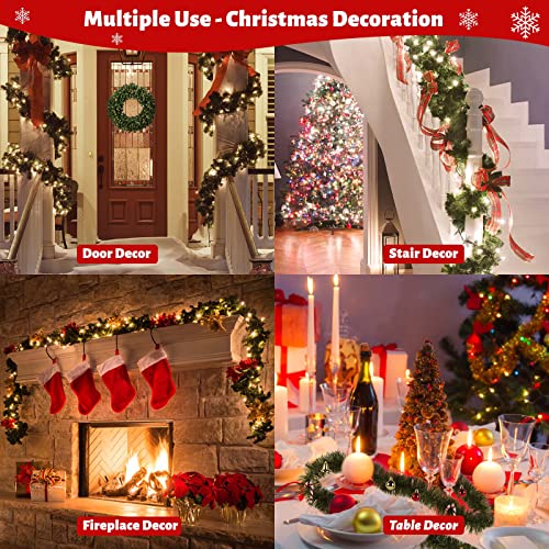 Nqn 5 Pack 250Ft Christmas Garland For Christmas Decoration, Non-Lit Soft Greenery Holiday Decor For Outdoor Indoor Artificial Christmas Twist Garland Home Artificial Greenery Wedding Party Decoration #TOP5