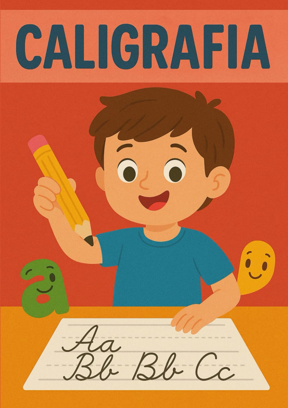 Caderno de Caligrafia Infantil Educativo com Atividades de Escrita