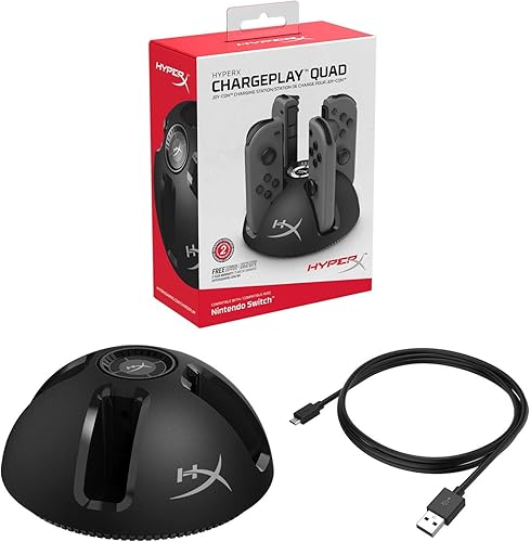 Miniatura 5 de HyperX Chargeplay Quad - Estación de carga Joy-Con 4 en 1 para Nintendo Switch con indicadores LED, conexión USB