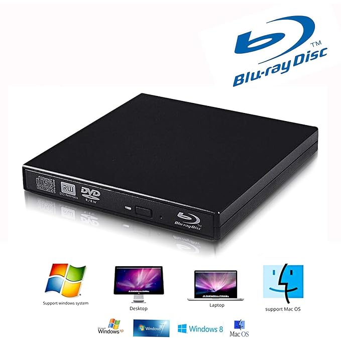 Lvaen??External BluRay Player External USB DVD RW Laptop Burner Drive