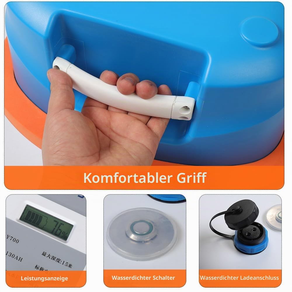 Tauchsystem, Unterstützung 2 Taucher Tauchventilator mit 18,3 m Schlauch Tauchen Atemregler Unterwasser Atemgerät Scuba Tankless System