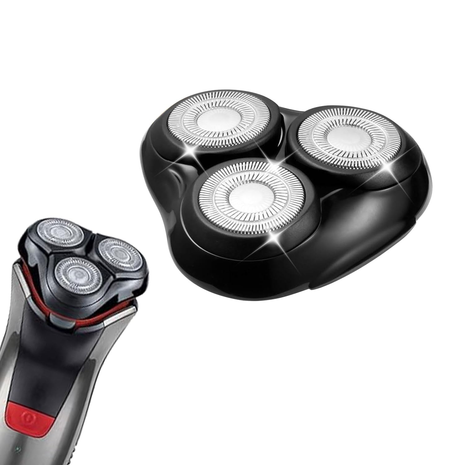 Universal Rotary Shaver Replacement Head Compatible with Remington Shaver Razor Parts for Series R3,R4,R5,R6,R7,R8,SP-3141 and SP-5161 Foils (Black/1Pack)