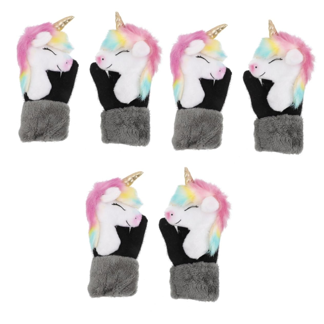 3pares Guantes De Invierno Para Animales De Peluche Guantes Cálidos y Cómodos Accesorio Para Manos Para Jugar Al Aire y Actividades De Invierno