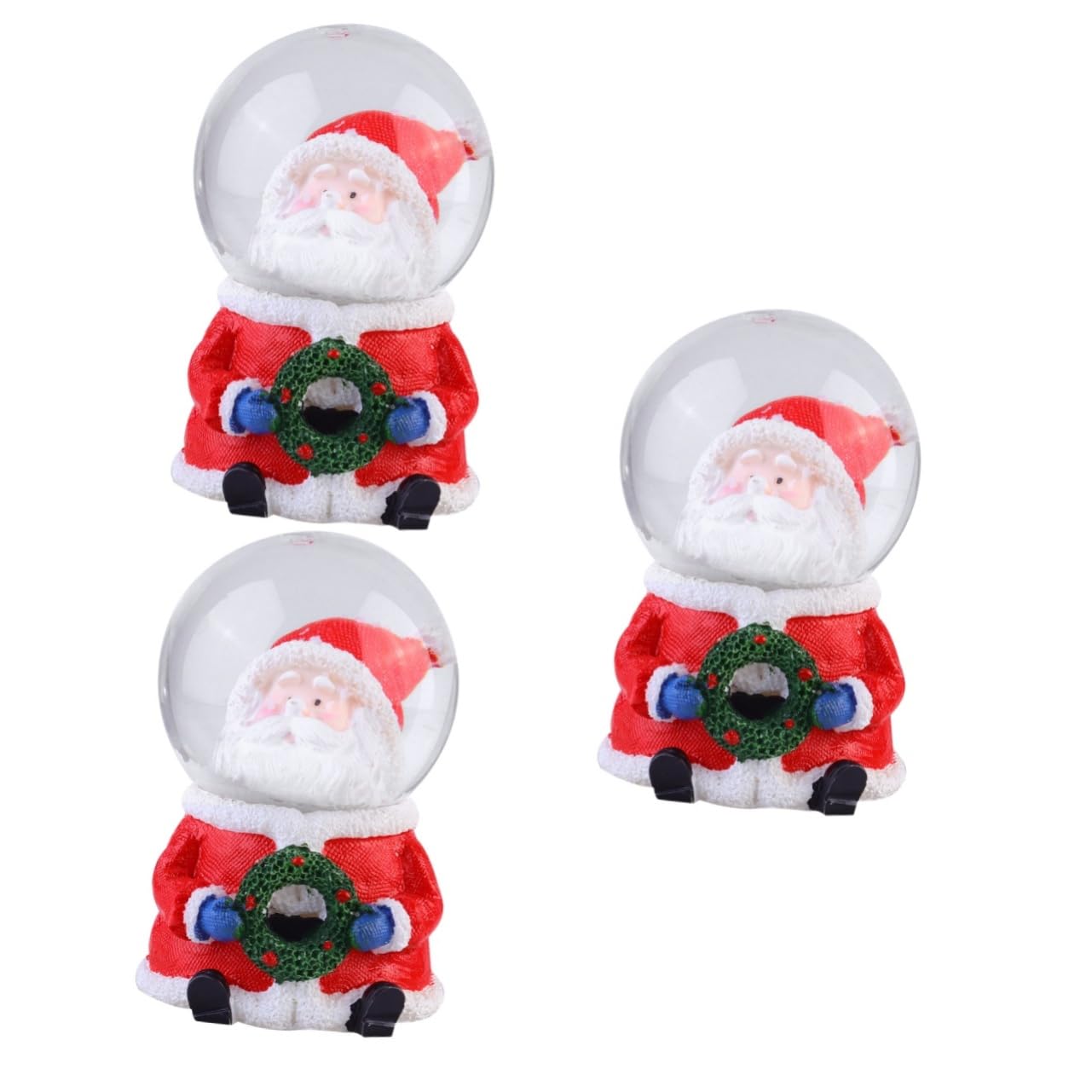 Adorno de Navidad con bola de luz MAGICLULU, pack de 3 figuras decorativas de Santa Claus para casa