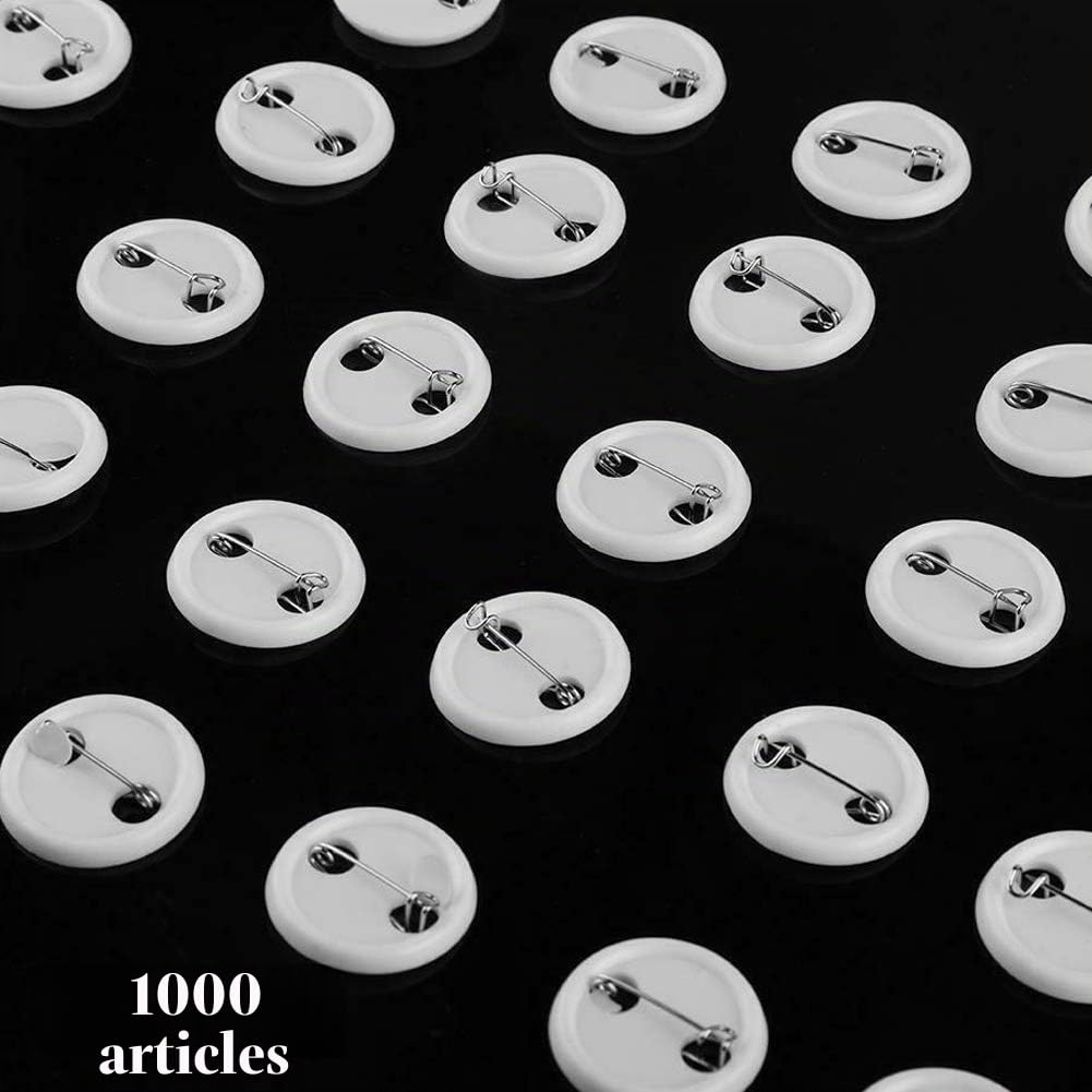 Machine à badge, Lot de 1000 badges boutons vierges Circulaires Machine de Création de Badges badge maker DIY pour professionnels 32 mm