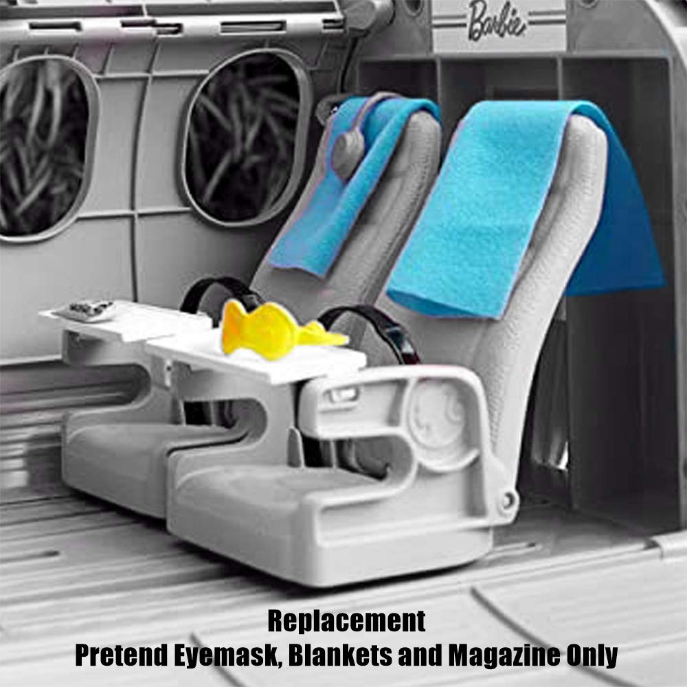 Barbie Replacement Parts DreamPlane Playset - GDG76 ~ Includes 1 Yellow Eyemask, 2 Blue Blankets and 1 Pretend Magazine