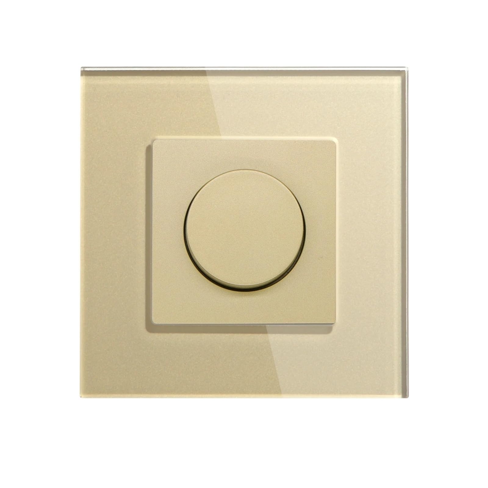 Interruptor de luz con perilla giratoria ajustable, interruptores de pared de cristal(Gray)