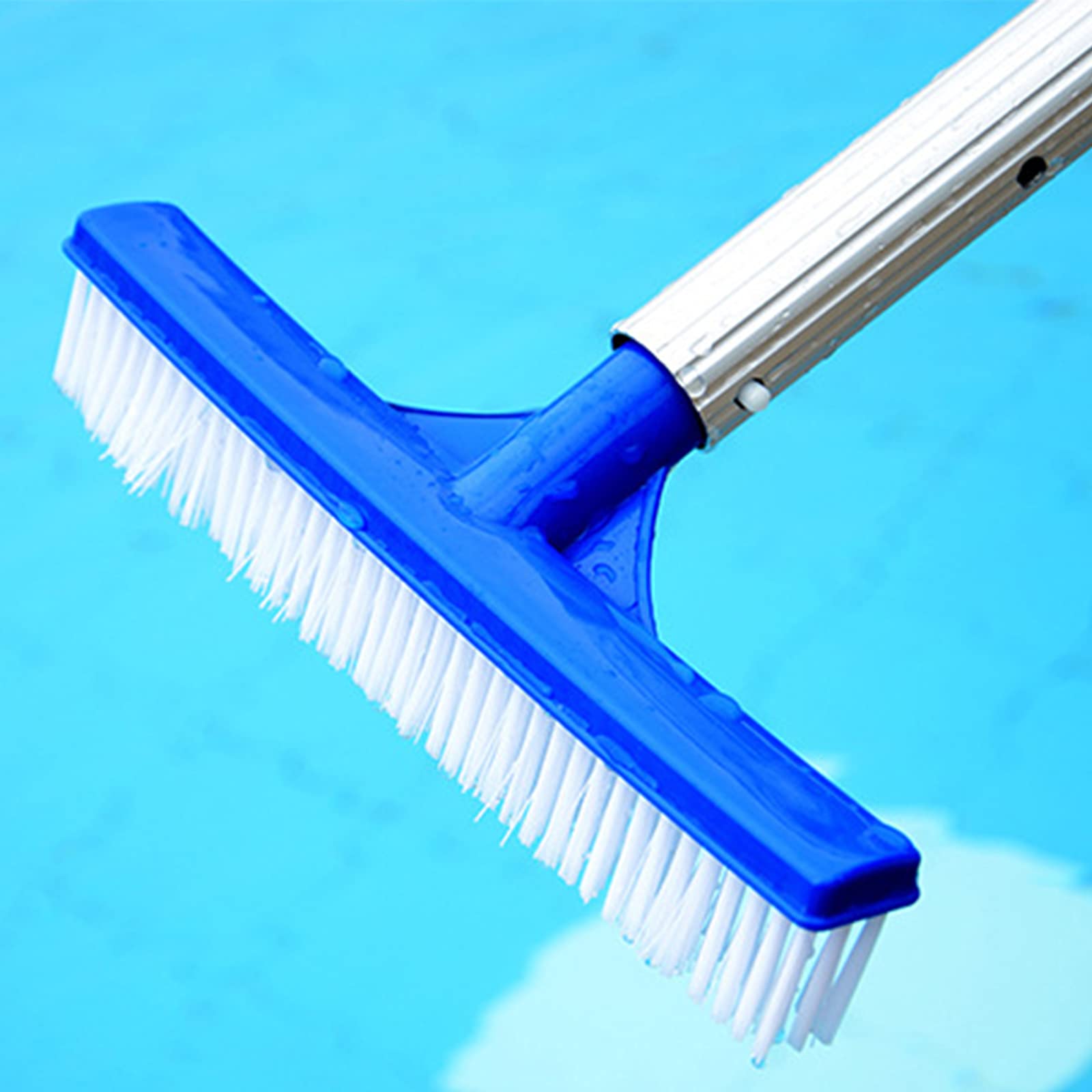 Brosse de Nettoyage de Piscine Nettoyeur en Plastique de 10 Pouces avec Surface Télescopique Rob Balai Robuste Brosse de Nettoyage Portable