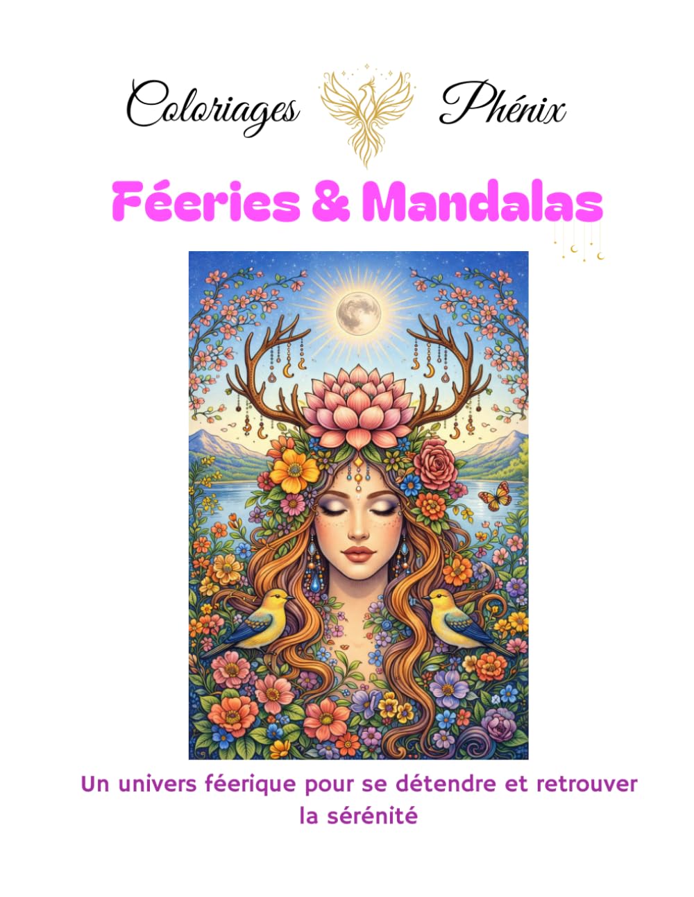 Coloriage thérapeutique : Mandalas et univers féerique.: Pour adultes - 25 coloriages féeriques et mandalas pour la détente et l'art-thérapie. (Coloriages Phénix)