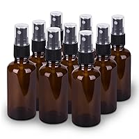 Vista 11 de Paquete de 6 botellas de spray de vidrio ámbar para aceites esenciales, botella pequeña de 2 onzas de niebla fina vacía de viaje para cabello