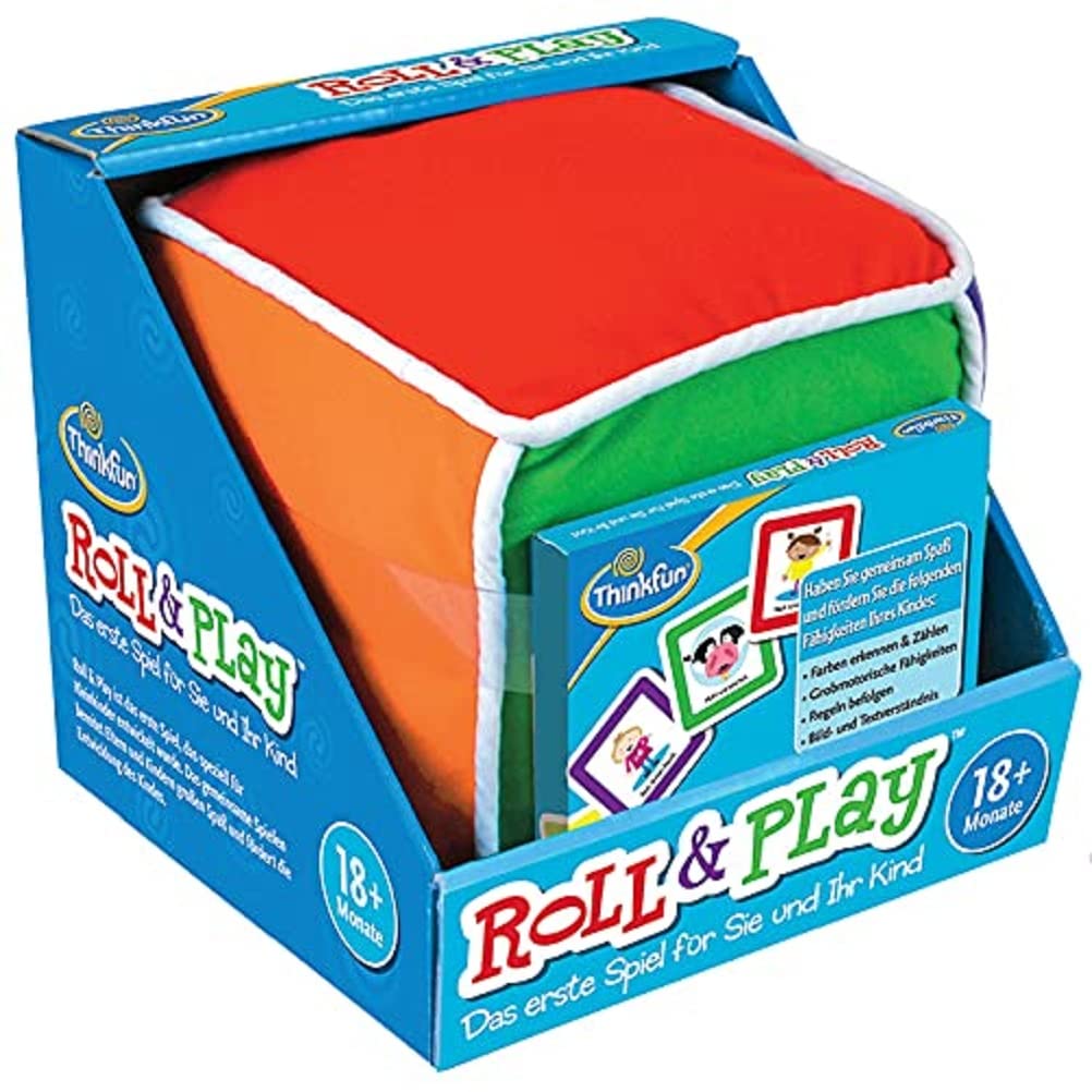 Think Fun 76479 Roll & Play The First Game, Fantastic Teddy Dice with Different Actions for You and Your Child from 18 Months [Amazon Exclusive], German Version