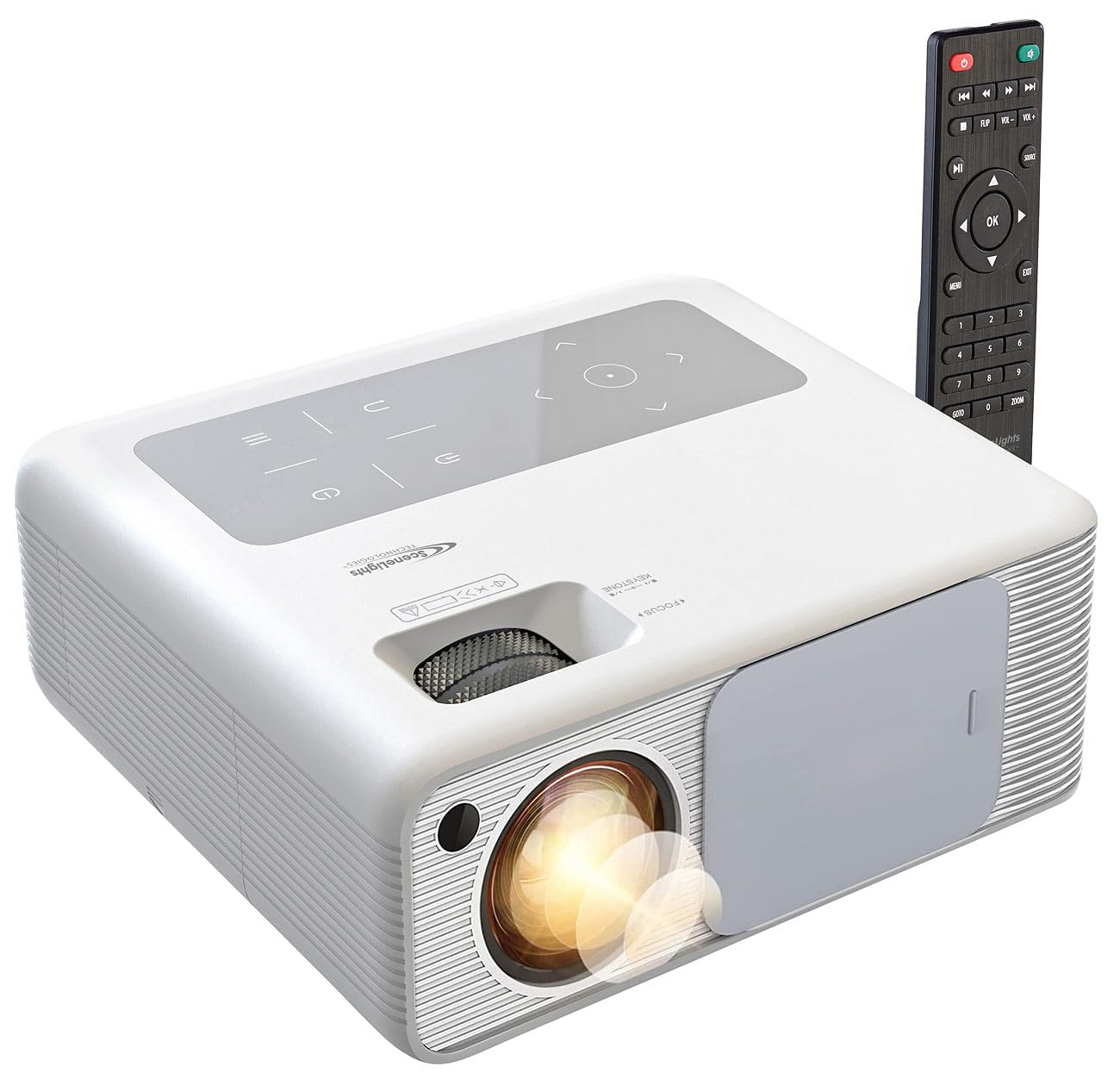 proyector con Reproductor Multimedia: WLAN-LED-LCD-Proyector, para Fire TV y Apple TV, Reproductor Multimedia, 1920 x 1080 píxeles (Full HD) (para Cine en casa, de Video)