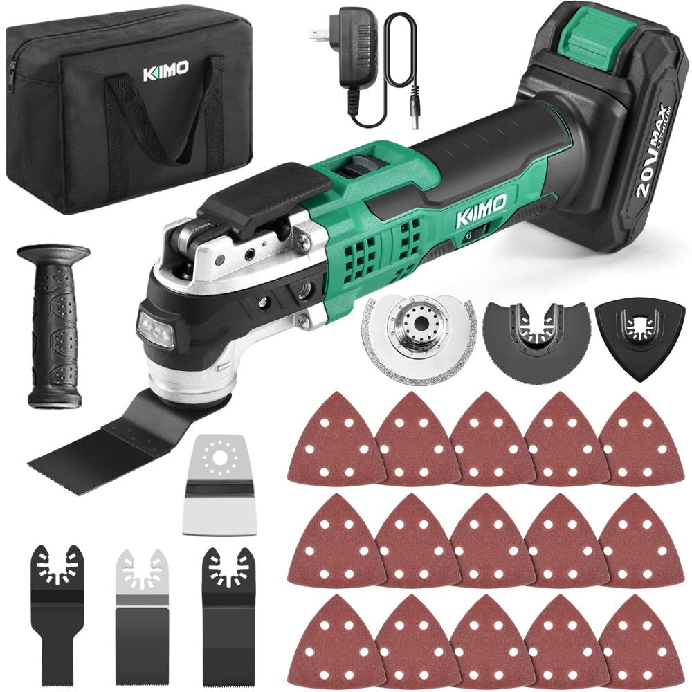Buy KIMO 20V Cordless Oscillating Tool Kit with 26Pcs Accessories, Max