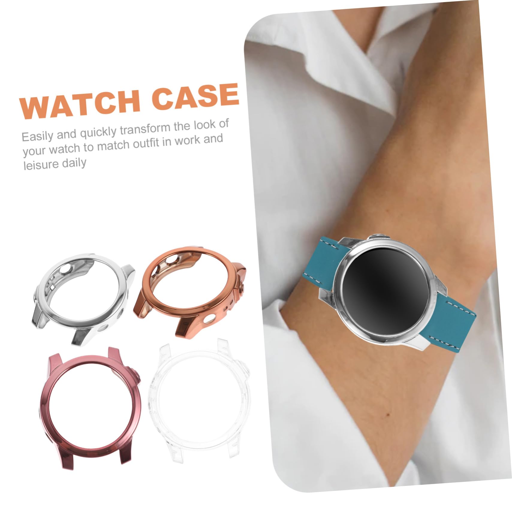 Hemobllo 12pièces Coque De TPU pour Montre Anti-Rayures Réutilisable Et Détachable Totale des Bords Courbés Couleurs Transparent Pratique Et
