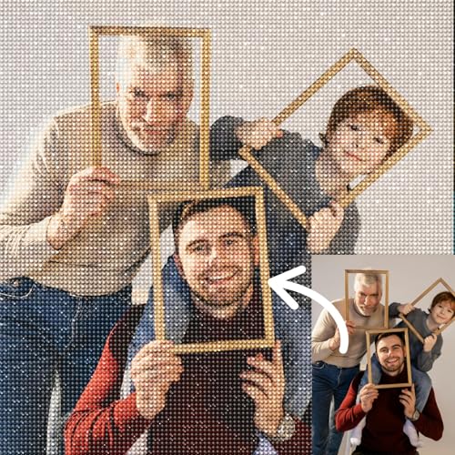 Dxdoing Diamond Painting Kits Personalizado, Cuadro Personalizado Con Foto Dibujos Con Diamantes, Kits De Punto De Cruz Para Niños Diamantes Regalos