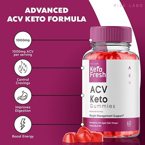 Miniatura 5 de Paquete de 3 gomitas Keto Fresh ACV, gomitas Keto Fresh ACV para pérdida de peso avanzada, gomitas Keto Fresh para aumentar los niveles de energía,
