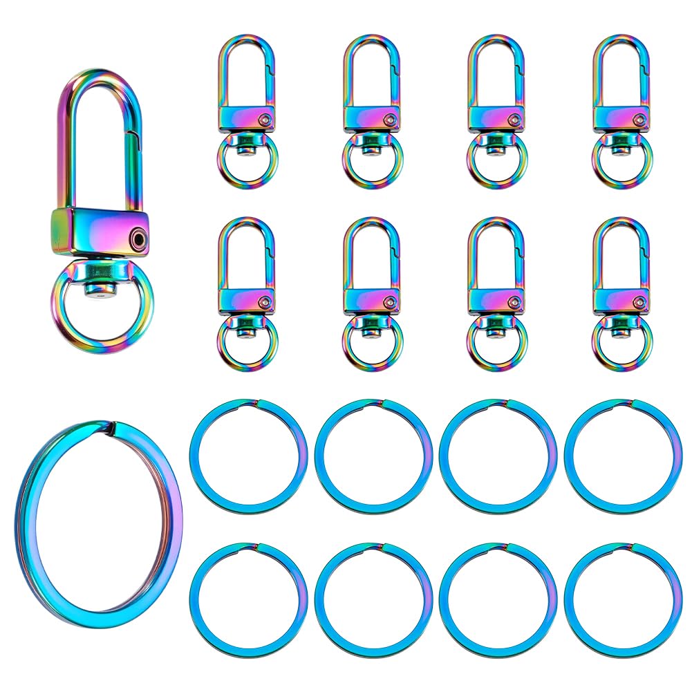 Porte-clés ronds fendus en acier inoxydable 304 résistants et durables