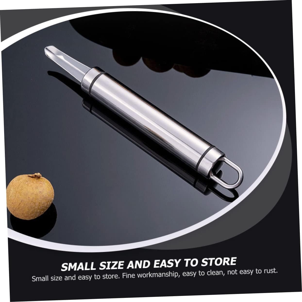 Unomor 6pcs Stainless Steel Corer Tool Fruit Core Remover for Kitchen Design for Home Restaurant Hotel Use Essential Kitchen Gadget