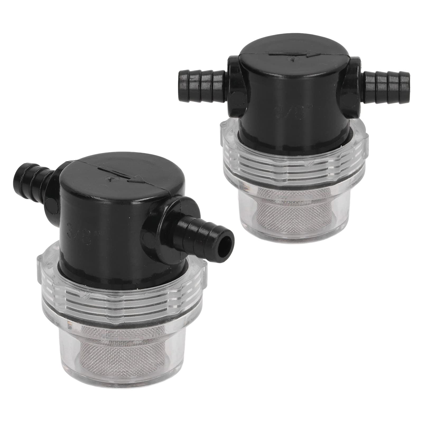 Filtro Pompa da 3/8 Pollici 1/2 Pollici Filtro Pompa DC 12V, Filtro Pompa Acqua in Linea Stainer Barb ABS Uscita 3/8 Pollici 1/2 Pollici per Pompe DC 12V 80 PSI