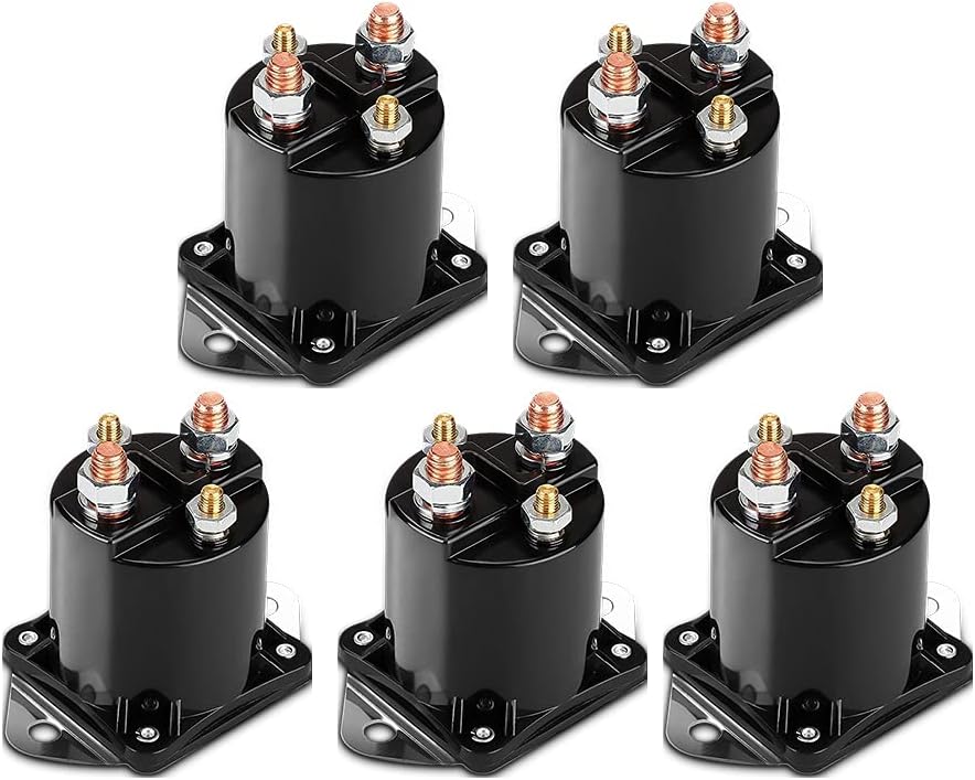 maXpeedingrods 36V Golf Cart Starter Solenoid for Club Car DS Golf Cart 1976-1998, OEM 8016 5PCS 4 Terminal Electric 36 Volt Solenoid Replacement
