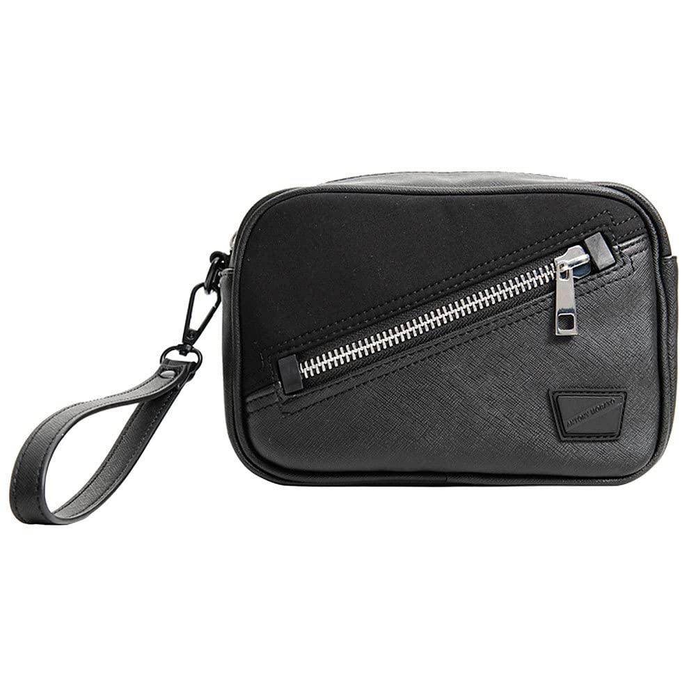 Antony Morato Pouch de Poplin y Saffiano piel sintética, hombre, negro, un
