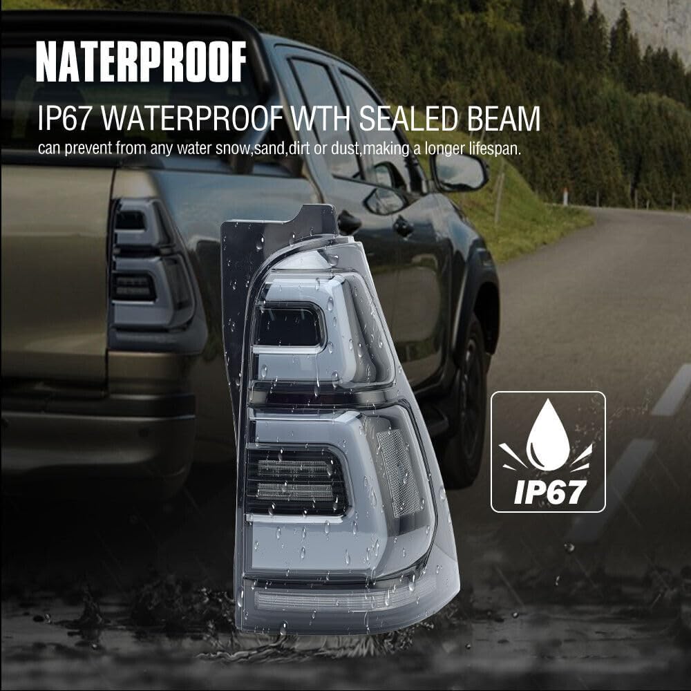 Pair LED Tail Light Assembly For Toyota 4Runner 2003 2004 2005 2006 2007 2008 2009 Start Up Animation Dynamic Signal Rear Bumper Stop Lamp Left&Right Side