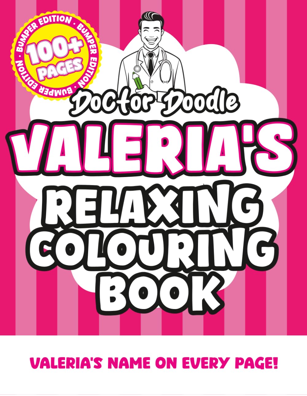 Valeria's Relaxing Colouring Book: Relaxing Patterns and Illustrations for All Ages (Relaxing personalised colouring books)