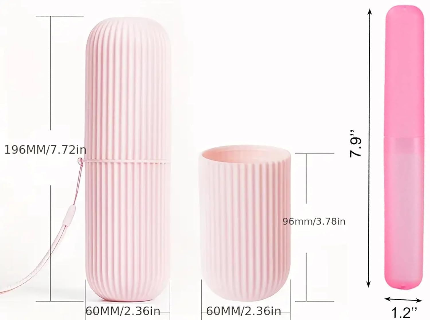 ORBITORA 3 Pack Travel Toothbrush Holder Travel Soap Case Travel Soap Container Dish Tray Portable Box Leak Proof Toothpaste Storage Kit for Traveling, Bathroom, Camping, School, Gym, Outdoor 1